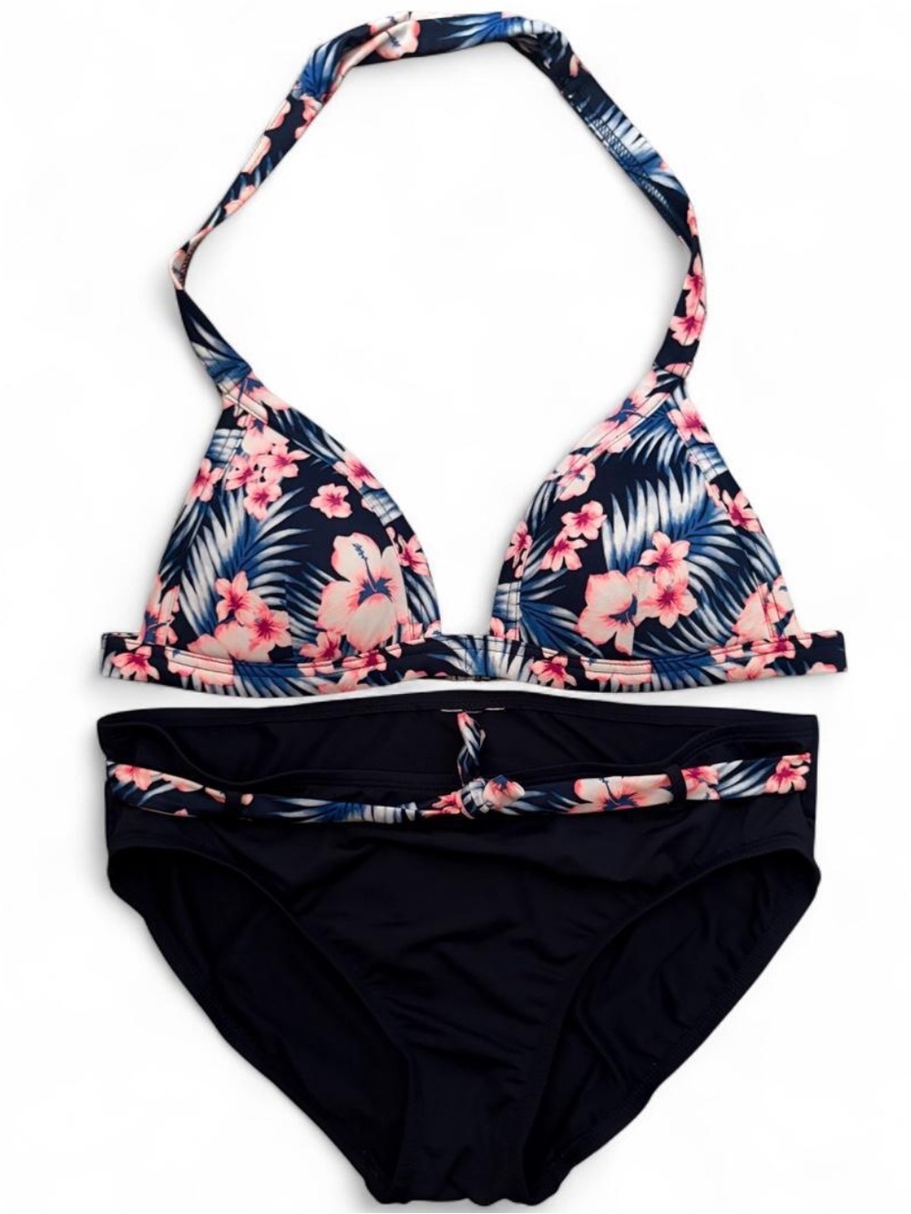 Y2K PINK Victoria's Secret Padded Push-up Floral Halter Bikini